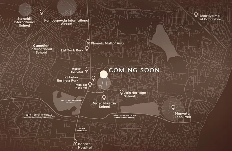 Embassy Astra Hebbal location map visual