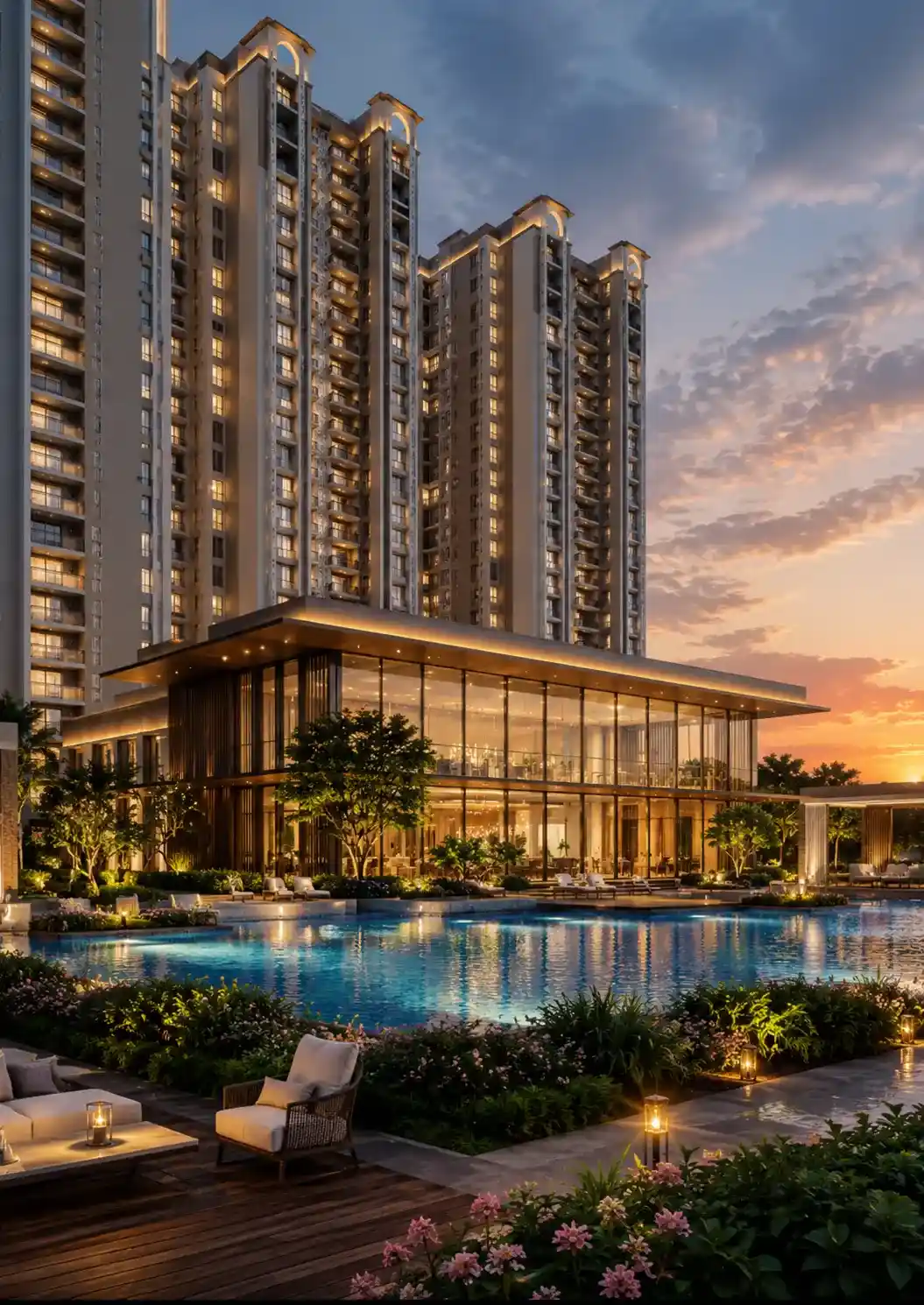 Representational green residential landscape