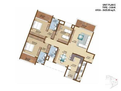 Lodha Sadahalli Bangalore 3 BHK Floor Plan