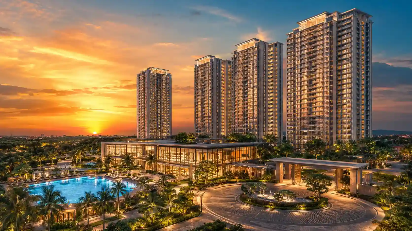 Birla Trimaya clubhouse and pool