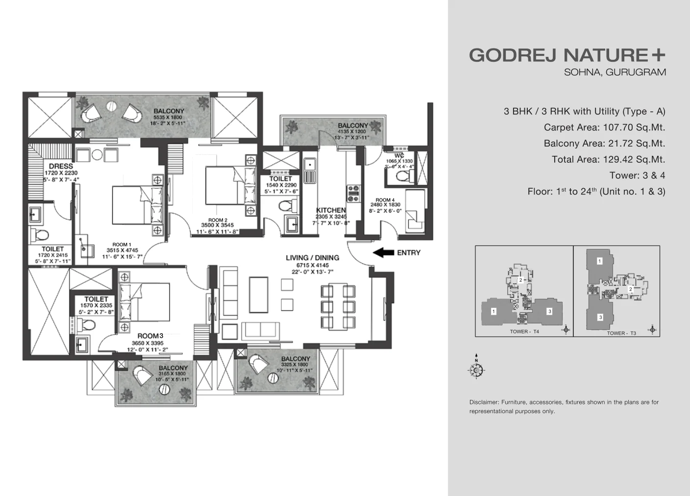 3 BHK Apartment Sobha Liora Whitefield