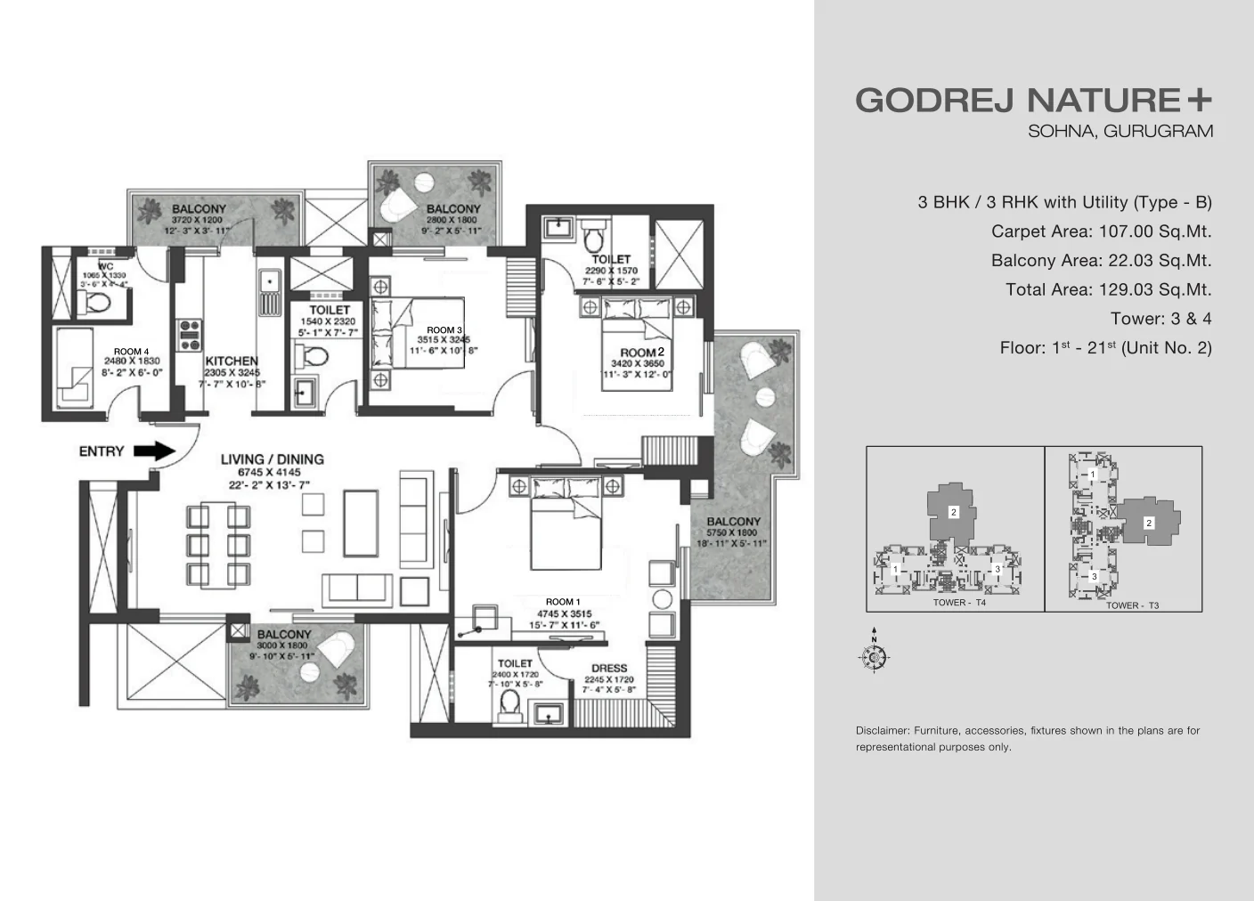 3 BHK Apartment Sobha Liora Whitefield